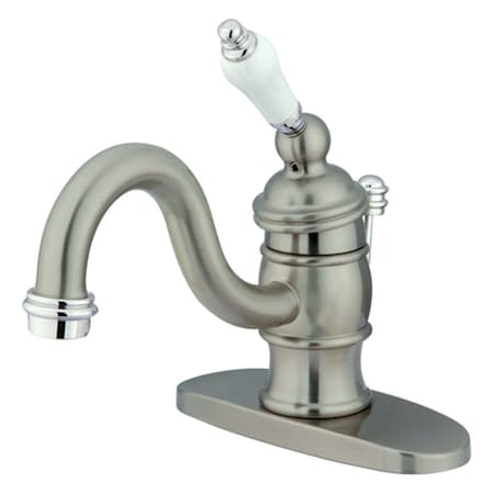 Kingston Brass 4" Centerset Bathroom Faucet, Brushed Nickel/Chrome KB3407PL